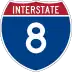 Interstate 8 marker