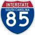 Interstate 85 marker