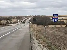 New I-880 reassurance sign entering the highway from the Logan-Beebetown interchange (November 2019)