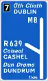 Map Type Advance Direction Sign (motorway)