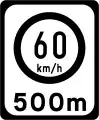 Sign F 40160 km/h Speed Limit Ahead