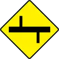 W 017LStaggered Crossroads Ahead - Left