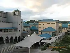 Cultural Centre (at left side) and Azman Hashim Complex (at right side)