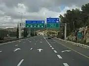 Northward at Yigal Yadin Interchange