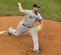 Jonathan Broxton with the Los Angeles Dodgers in 2010