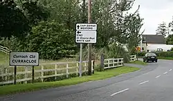 Entering the village on the R742 road