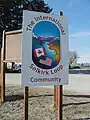 An International Selkirk Loop wayfinding sign. These are used at the entrances to communities on the loop.