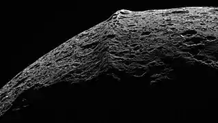 Cassini image of Iapetus's equatorial ridge