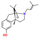 Chemical structure of ibazocine.