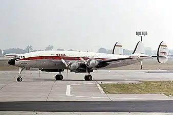 An Iberia L-1049G at Düsseldorf Airport, 1964