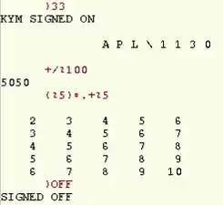 apl \ 1130 apl \ 1130 sample session