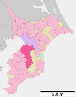 Location of Ichihara in Chiba Prefecture