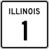 Illinois Route 1 marker