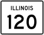 Illinois Route 120 marker