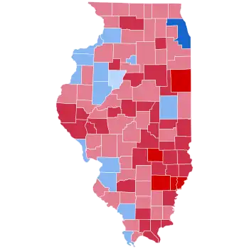 Illinois in the 2004 presidential election. Kerry v. Bush.