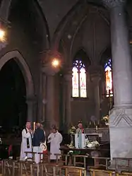 Inside the church in Cosne-d'Allier