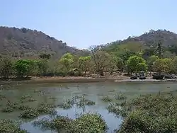 The island as seen from close to the boat landing