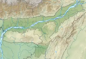 Map showing the location of Dibru-Saikhowa National Park