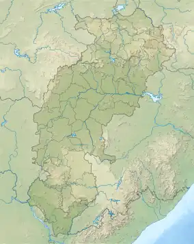 Map showing the location of Achanakmar Wildlife Sanctuary