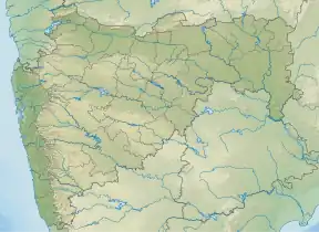 Map showing the location of Kondivite Caves