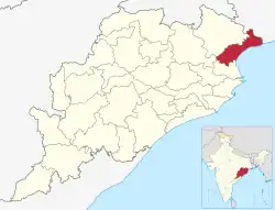 Location in Odisha