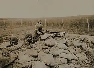 2nd Queen Victoria's Own Rajput Light Infantry gunners in Flanders, winter of 1914–1915