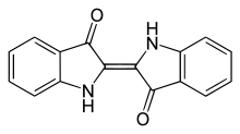 Skeletal formula of indigo dye