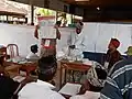 Counting underway in a polling station in Bali