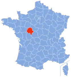 Location of Indre-et-Loire in France