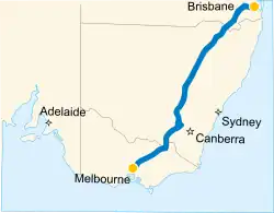 Inland Rail route