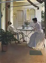 Open Air Interior, 1892 (Ramon's sister Montserrat and his brother-in-law Eduardo Nieto)