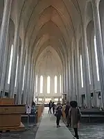 Hallgrímskirkja  in Reykjavík (by Guðjón Samúelsson, 1945–1986) - interior