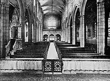 The Interior from the Sanctuary, Showing Organ and Choir Gallery