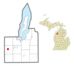 Location within Grand Traverse County