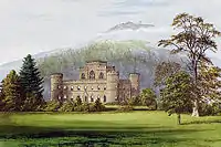 A lithograph of Inveraray Castle, 1880