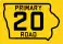 Primary Road No. 20 marker