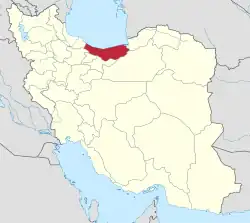 Location of Mazandaran province in Iran