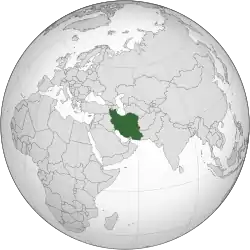 Location of Islamic Republic of Iran