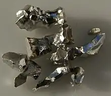 Pieces of pure iridium, 1 g, size: 1–3 mm each