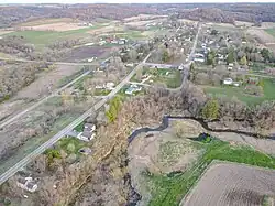 Wis-58 and the  Little Baraboo River run through town