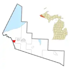 Location within Gogebic County