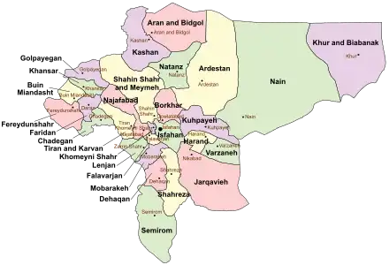 Counties of Isfahan Province