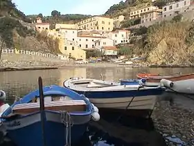 The village of Gorgona seen from the harbour