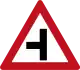 Side road on the left ahead