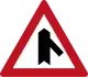 Minor road merging from the right