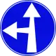 Go straight or turn left