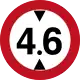 No vehicles higher than 4.6 meters