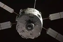 Jules Verne Automated Transfer Vehicle approaches the International Space Station