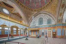 Baroque decoration in the Imperial Hall in the Harem of Topkapı Palace (18th century)