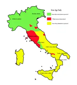 Incineration and inhumation in Iron Age Italy